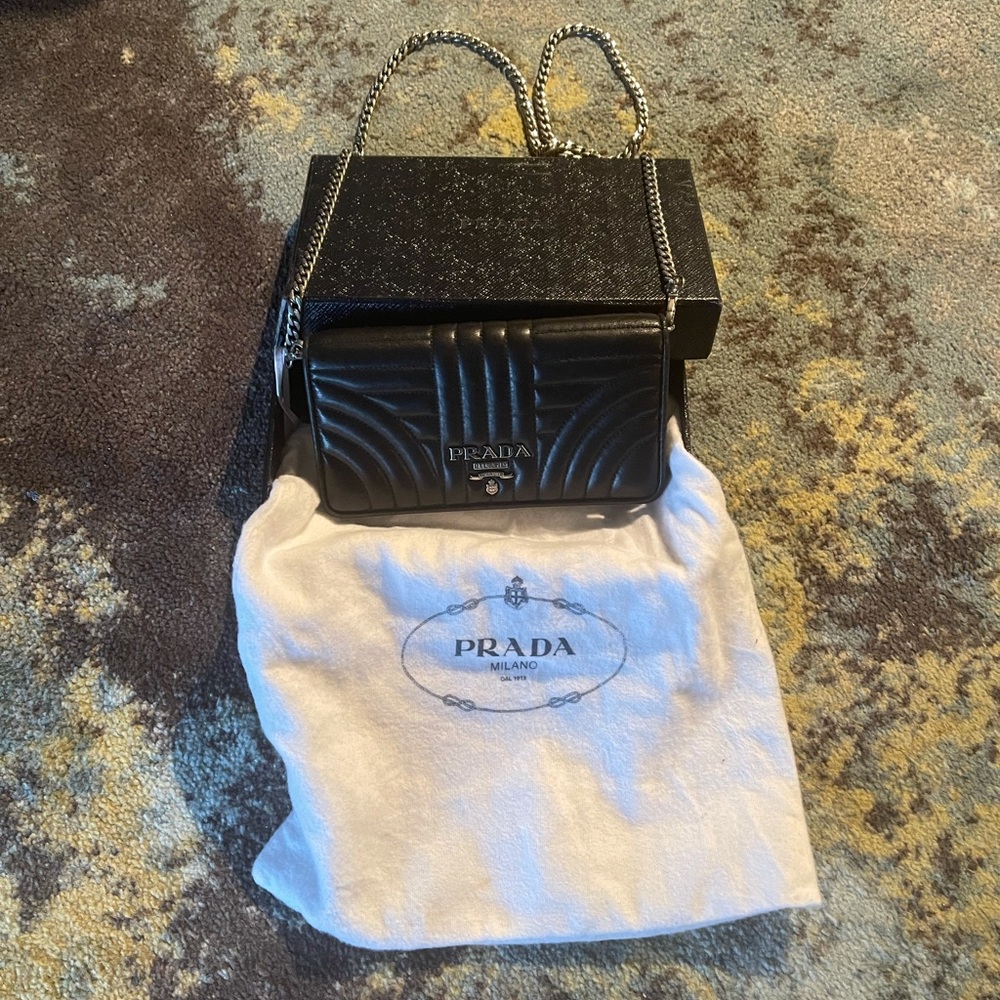 Prada Diagramme Nappa Leather Wallet Purse